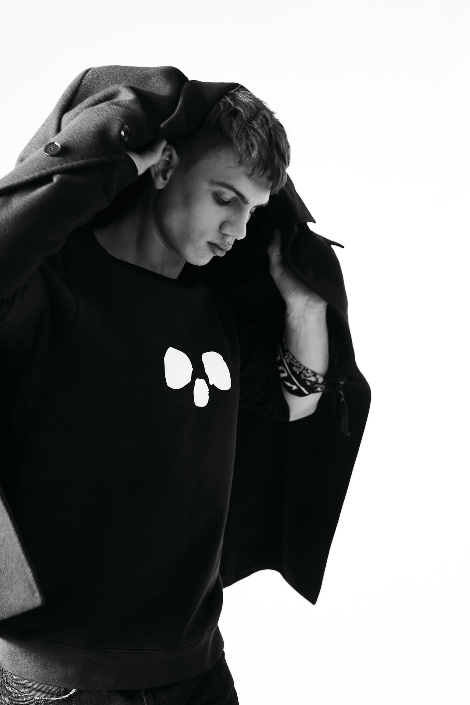 Man holding jacket